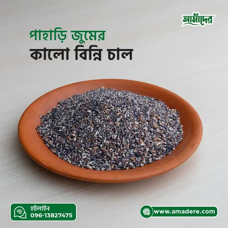 Amader Pahari Black Rice | Pahar Kalo Binni Rice | Organic Black Rice | আমাদের কালো বিন্নি চাল | পাহাড়ি জুমের খাঁটি কালো চাল | কালো চাল