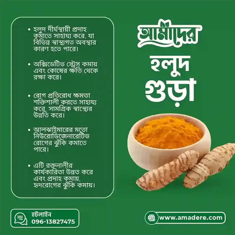 আমাদের™ হলুদ গুড়া মসলা - (Amader™ Natural Turmeric Powder)
